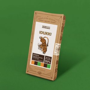 Tablette de chocolat noir 70% cacao - dans son emballage kraft -origine Inde