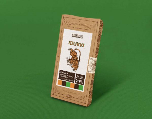 Tablette de chocolat noir 70% cacao - dans son emballage kraft -origine Inde